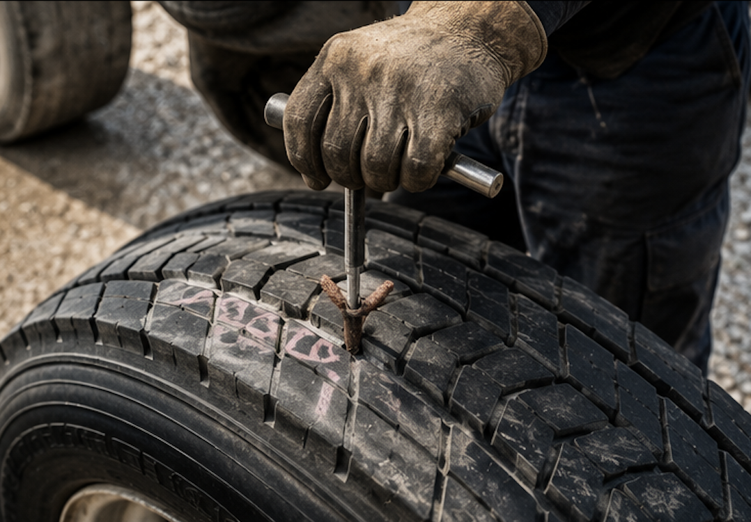Hands-on tire repair work