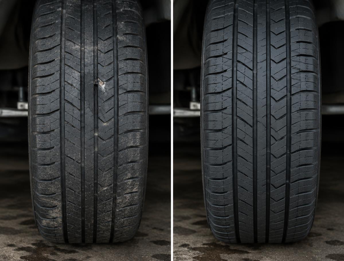 Tire after mobile service